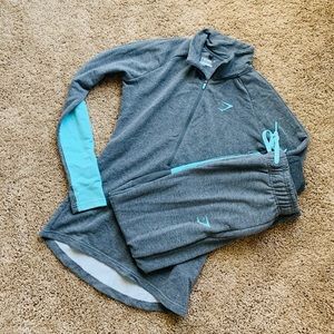 Gymshark joggers and pullover set, gently worn.